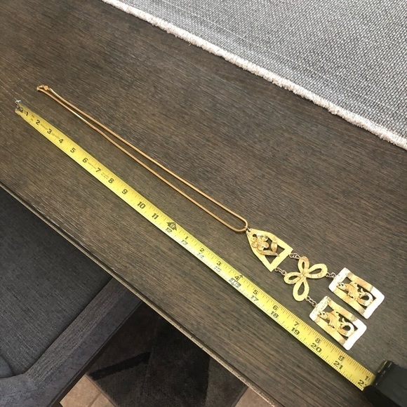 Vintage Biagi Piesces long necklace, gold tone cca.1970’s - Picture 5 of 9